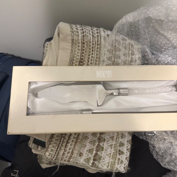 Oleg Cassini Crystal cake knife and server - Picture 3 of 6